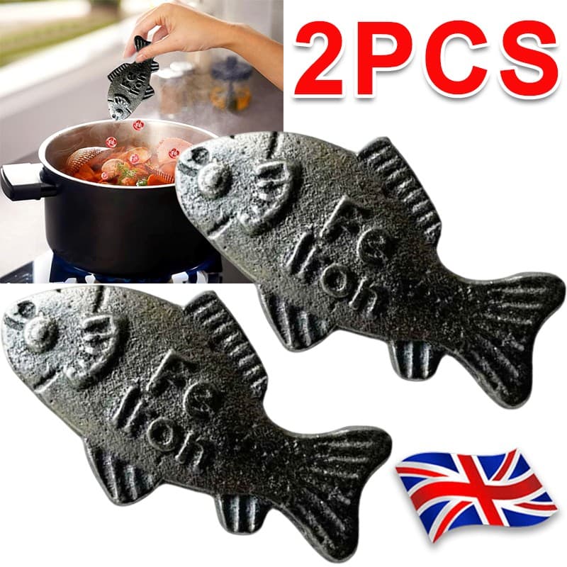 Cast Iron Fish For Cooking Natural Iron Supplement Infuser Fish-Shaped 2pcs