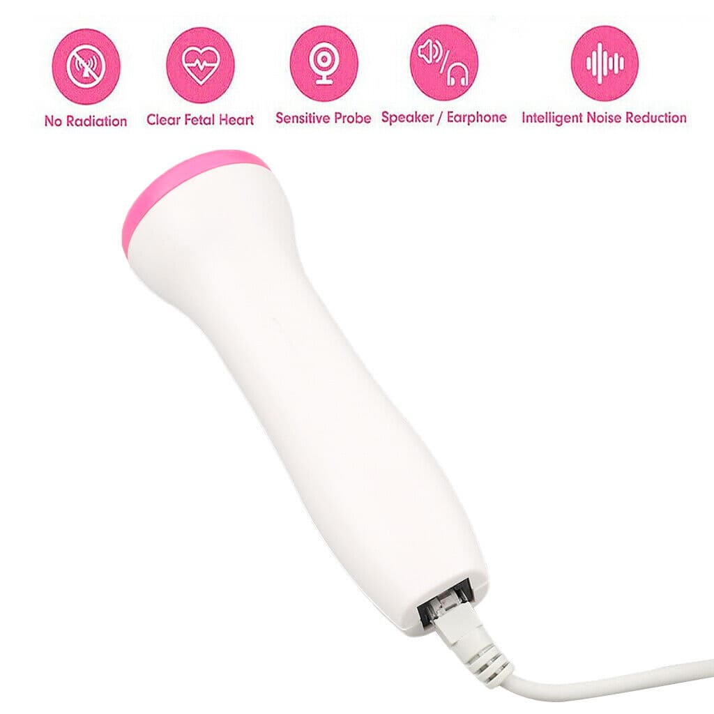 Fetal Doppler Detector Baby Heart Beat Rate Probe Prenatal Monitor Ultrasonic