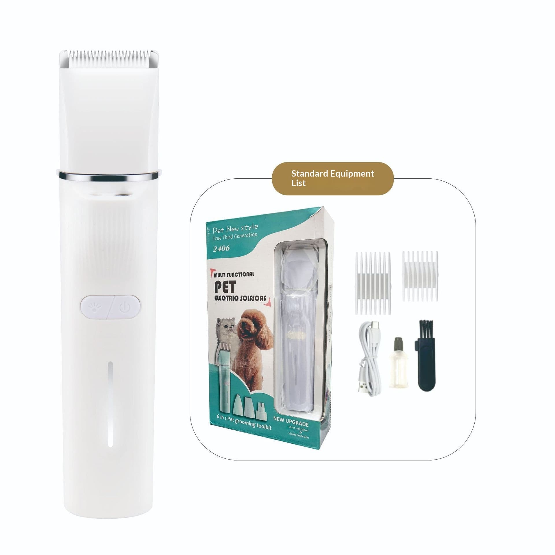 High-Power Electric Pet Hair Clipper & Cat Grooming Trimmer.