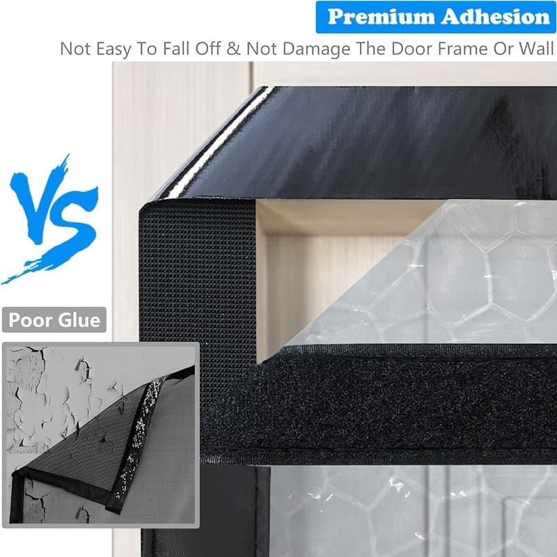 EVA Magnetic Thermal Insulation Door Curtain Auto Close Windproof Heat Barrier Screen Curtain For Home & Courtyard Use