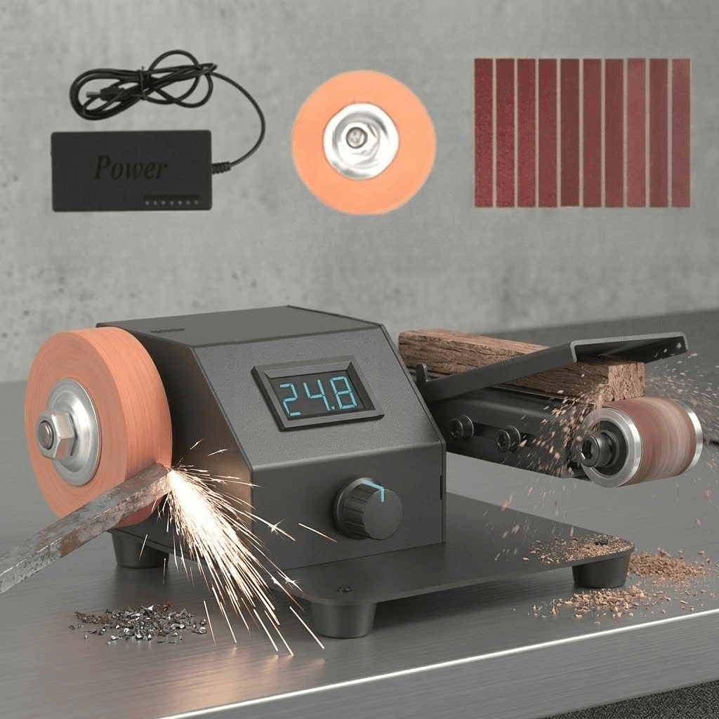 Mini Electric Belt Sander Grinder DIY Polishing Machine Sanding Tool Kit 220V