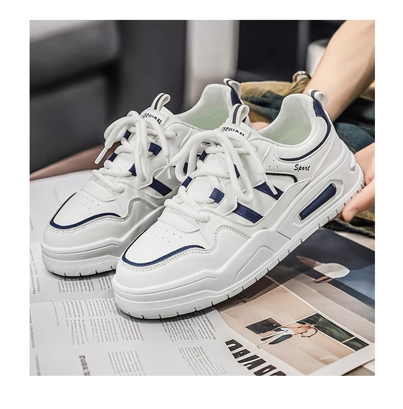 2026 Spring New Arrival Men's Trendy Fashion Thick Sole Wear-resistant Sports Casual Shoes, Versatile Low-top Skate Shoes For Teenagers
