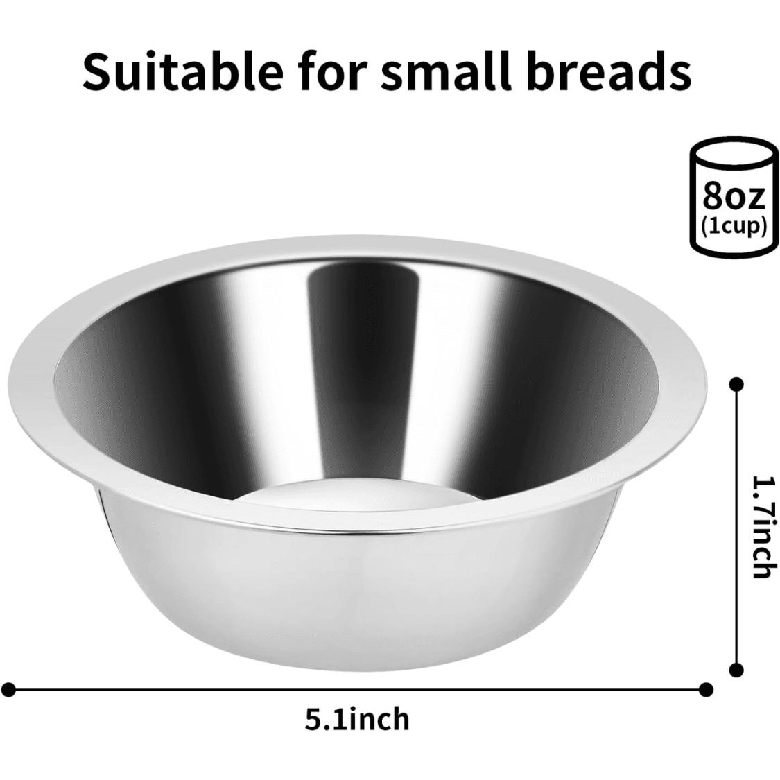 2PCS 8oz Stainless Steel Hanging Kennel Water Bowls
