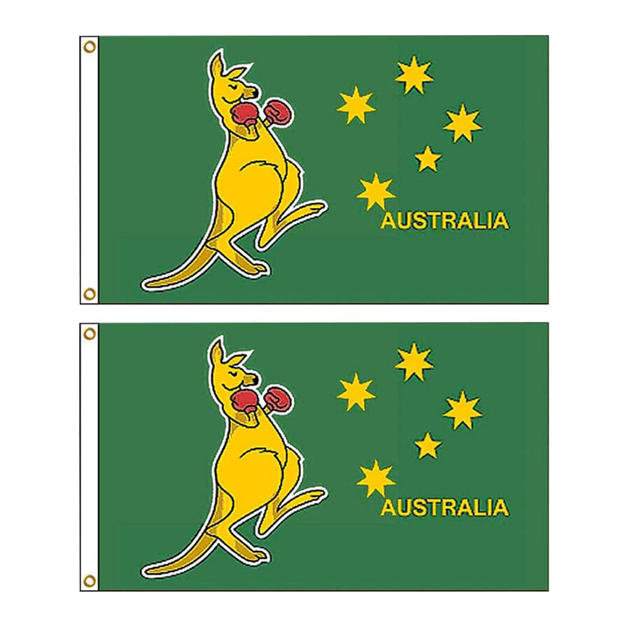 2PCS Boxing Kangaroo Flag 0.6m X 0.9m Flag Free Delivery Long Lasting Quality