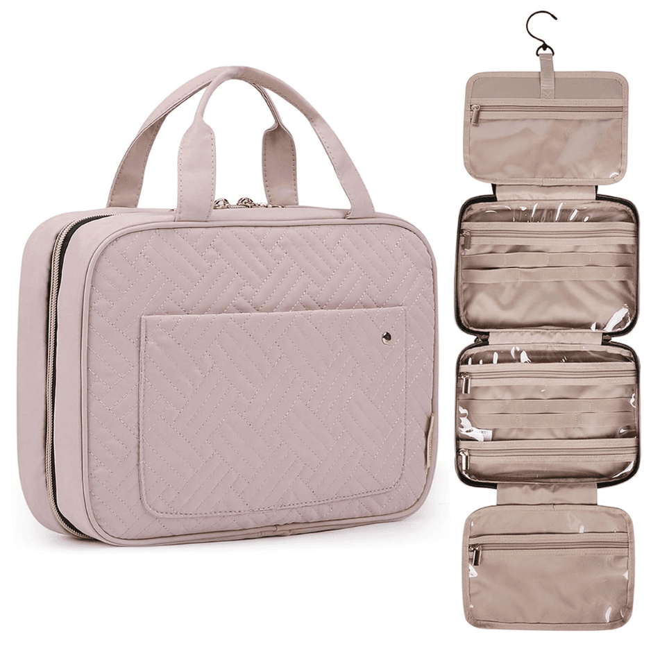 Toiletry Bag Travel Bag With Hanging Hook, Water Resistant Makeup Cosmetic Bag Travel Organizer For Accessories, Shampoo
