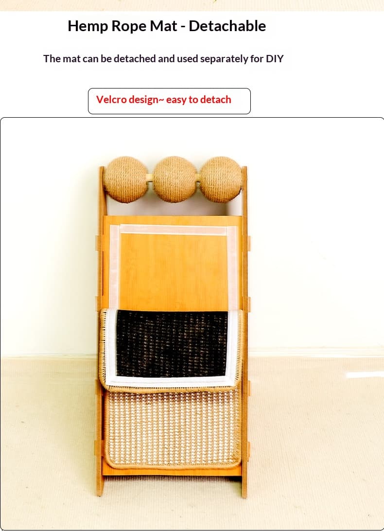 Wear-resistant Sisal Cat Scratcher Bed, Anti-shedding & Furniture Protection