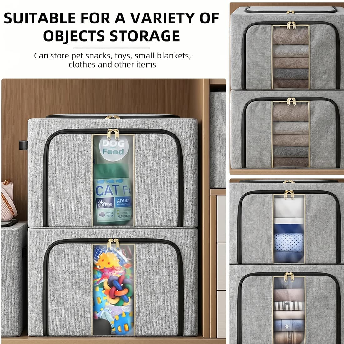 Large Storage Box For Clothes Folding Wardrobe Organizer Tidy Heavy Duty UK