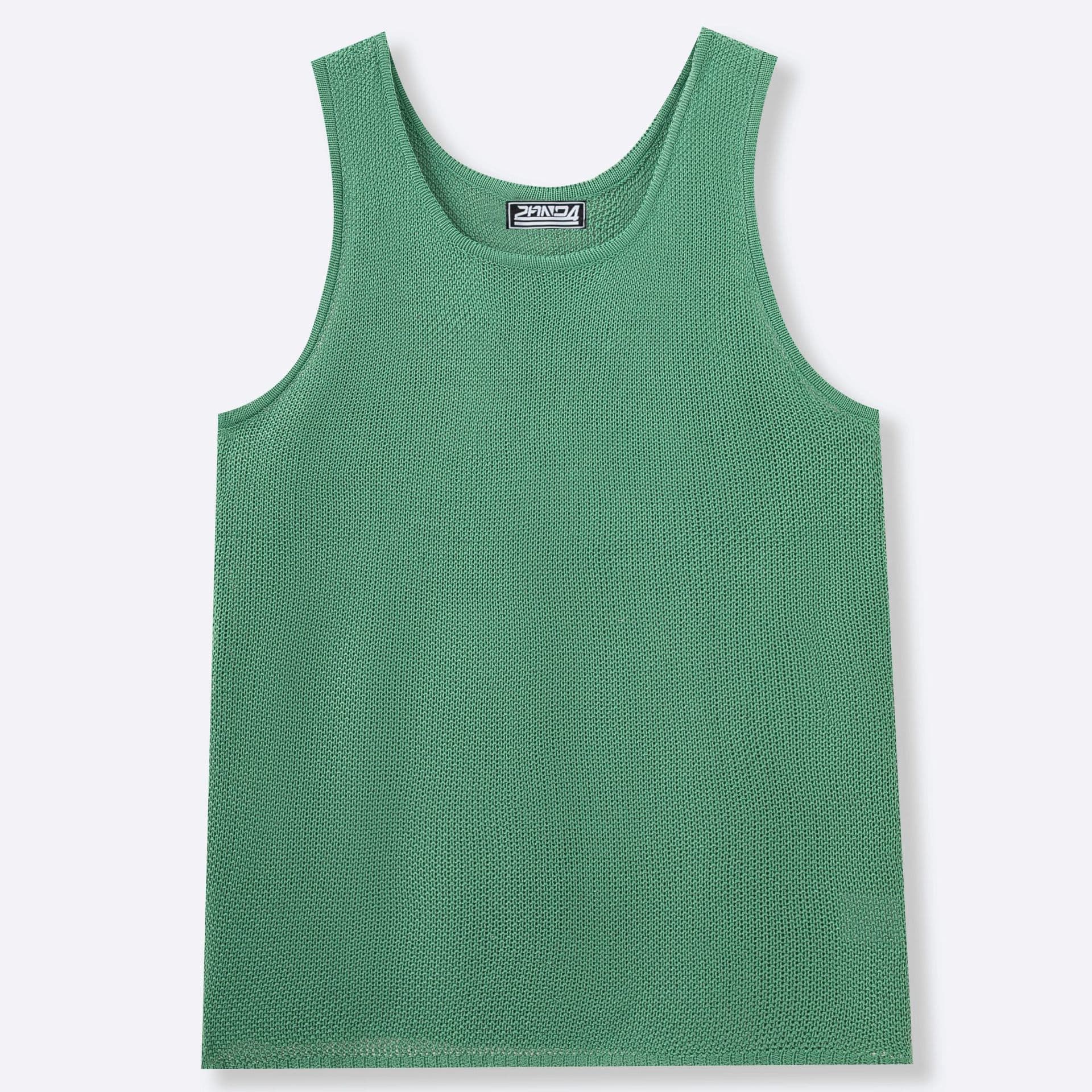 American Vintage Plus Size Loose Knit Hollow Out Tank Tops For Men Summer Fitness Wholesale Direct From Manufacturer