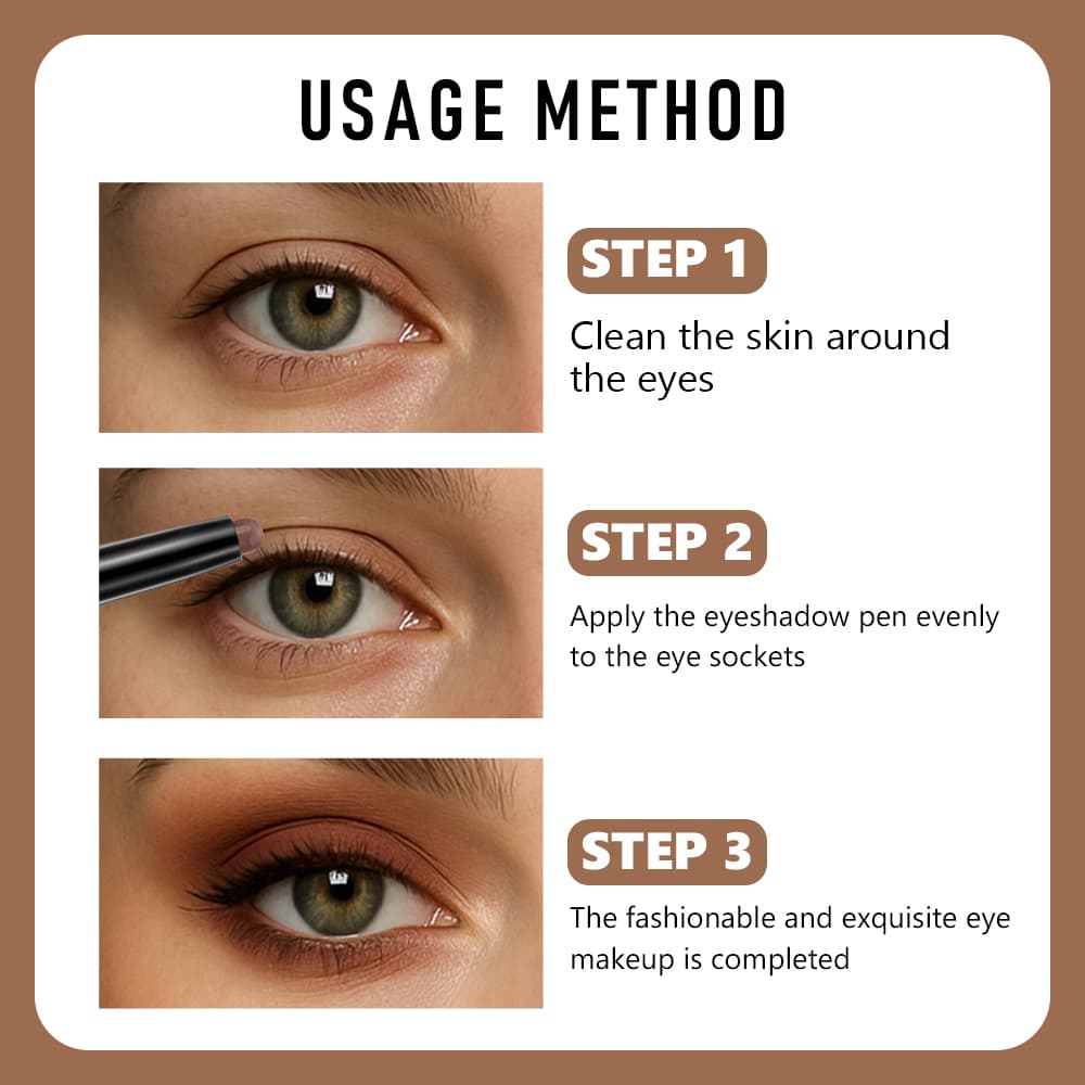 Lazy Eyeshadow Stick, Easy To Color Non-smudge Eye Makeup, Shimmer Glitter Highlight Eyeshadow Stick For Wholesale, 13.5g