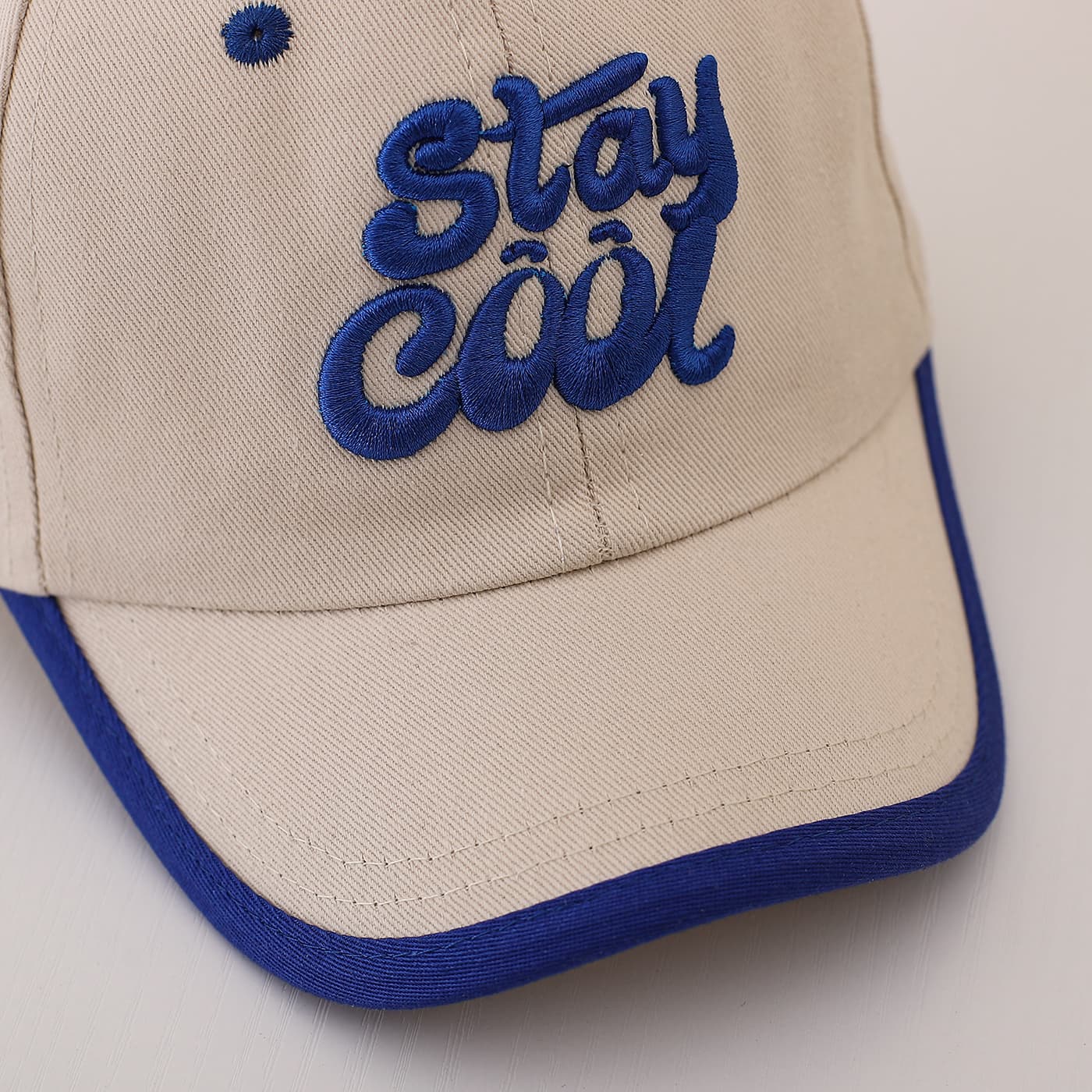 Children's Multi-color Edge-stitching Creative Font English Embroidery Adjustable Trendy Baseball Cap Fashionable Sport Shopping