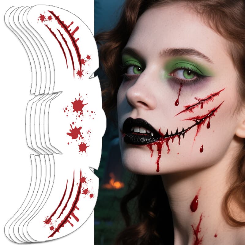 Halloween Face Tattoo Stickers - Waterproof Fake Freckles Temporary Tattoos For Women & Men