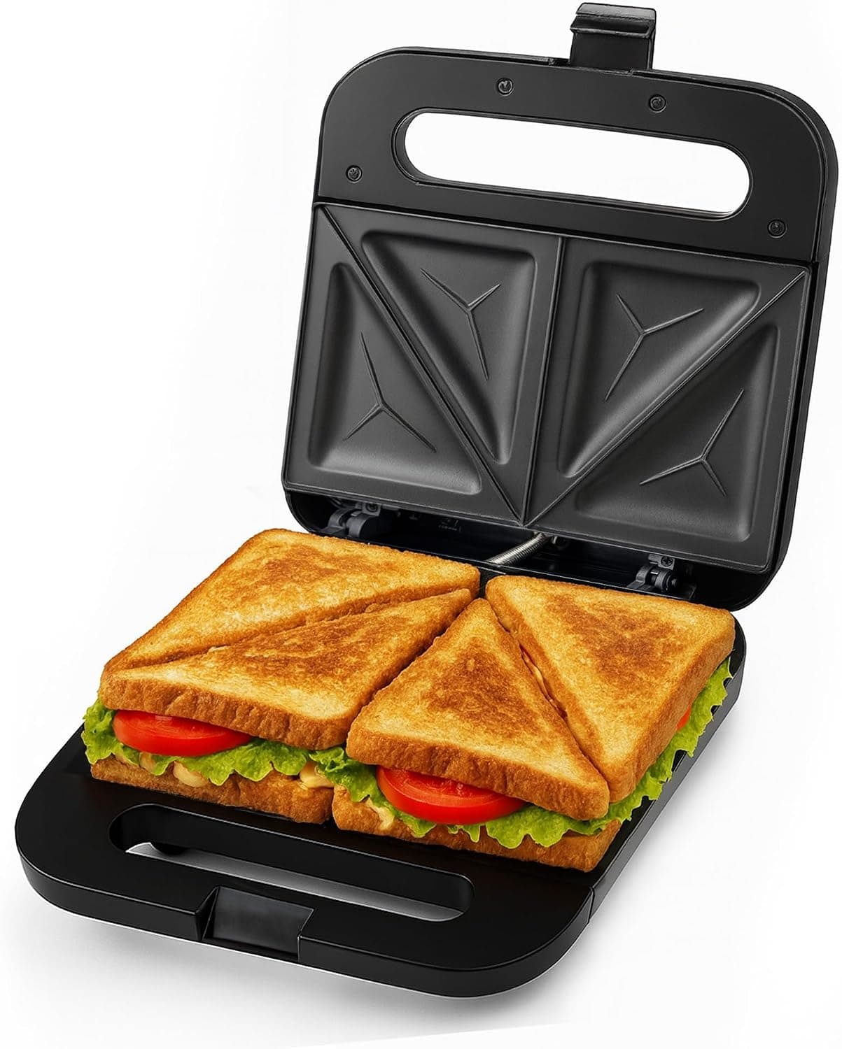 Electric Sandwich Maker 750W Panini Press With Non Stick Plates Black Compact Breakfast  Grilled Sandwich Toaster