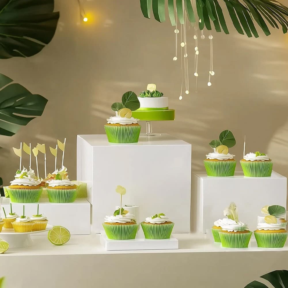 4PCS4pcs Acrylic Buffet Riser Food Display Dessert Cake Stand Stackable Box