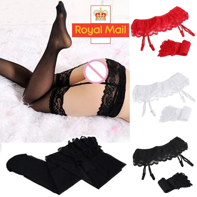 Suspender Belt Or Set With Stockings - Lace Wide Narrow Slim Deep FAST