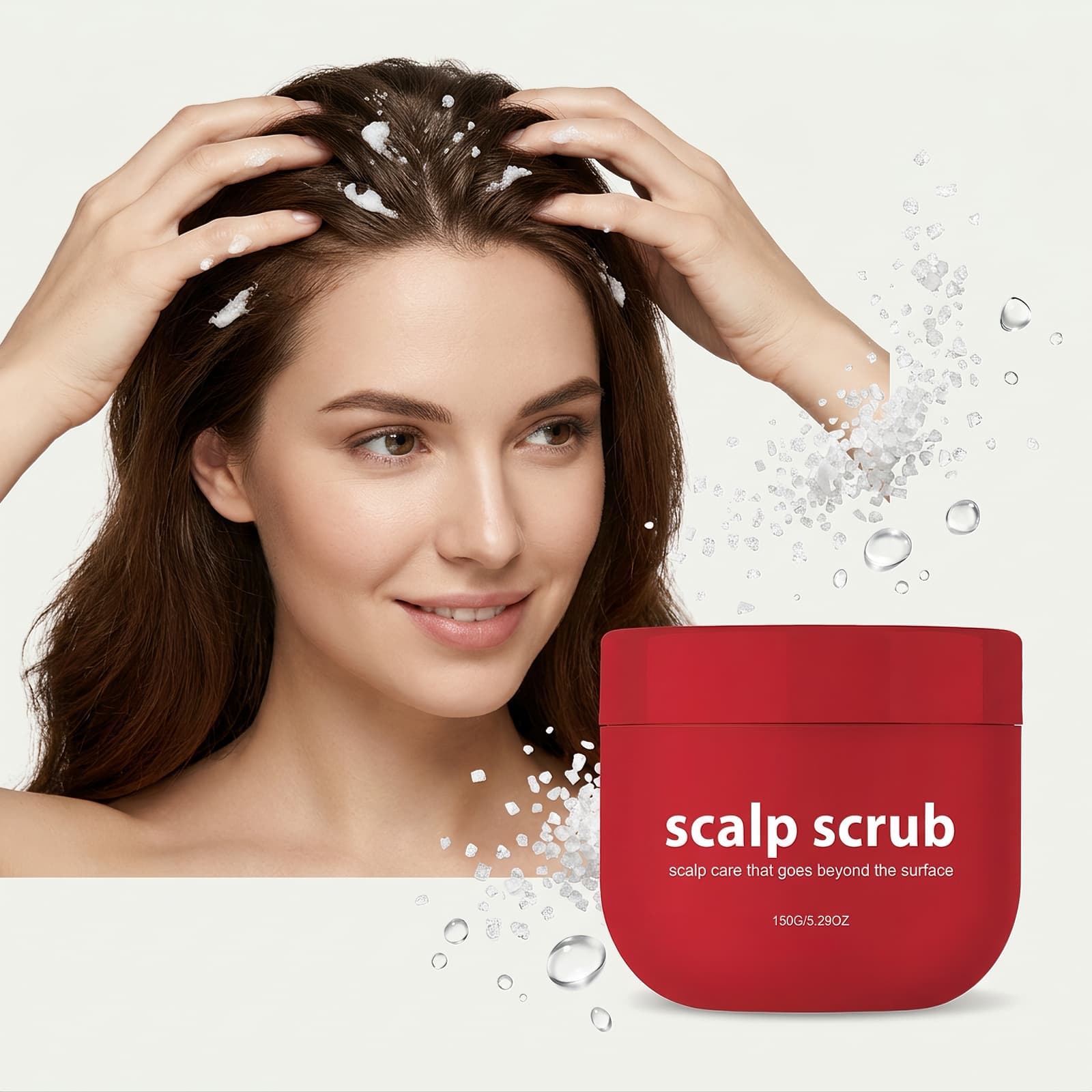 Refreshing Scalp Scrub 150g-box, Soft Granule, Clean, Refreshing, Oil Controlling, Fluffy, Shaping, Nourishing Hair Scrub