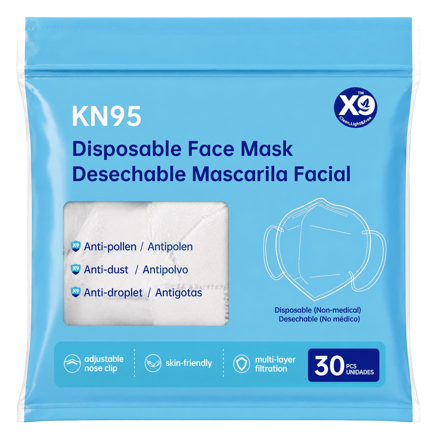 KN95 Disposable Flat Mask