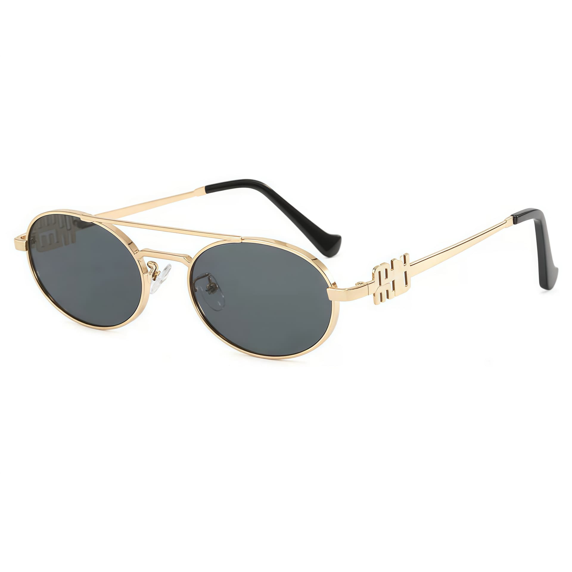 Women's Retro High-End Metal Oval Frame Sunglasses