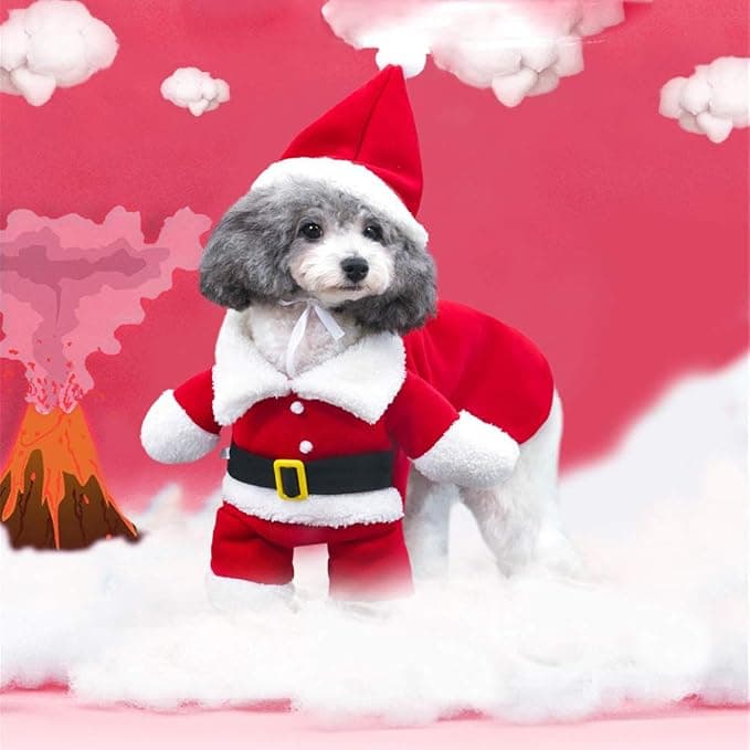 Christmas Santa Suit For Dogs And Cats, Festive Pet Cosplay Costume For Holiday Parties, Photos And Seasonal Celebrations, Large Size