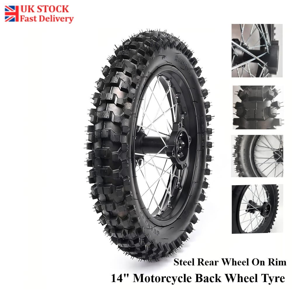 90100-14 Motorcycle Back Wheel Tyre Steel Rear Off-Road Wheel For 14 Motorbike