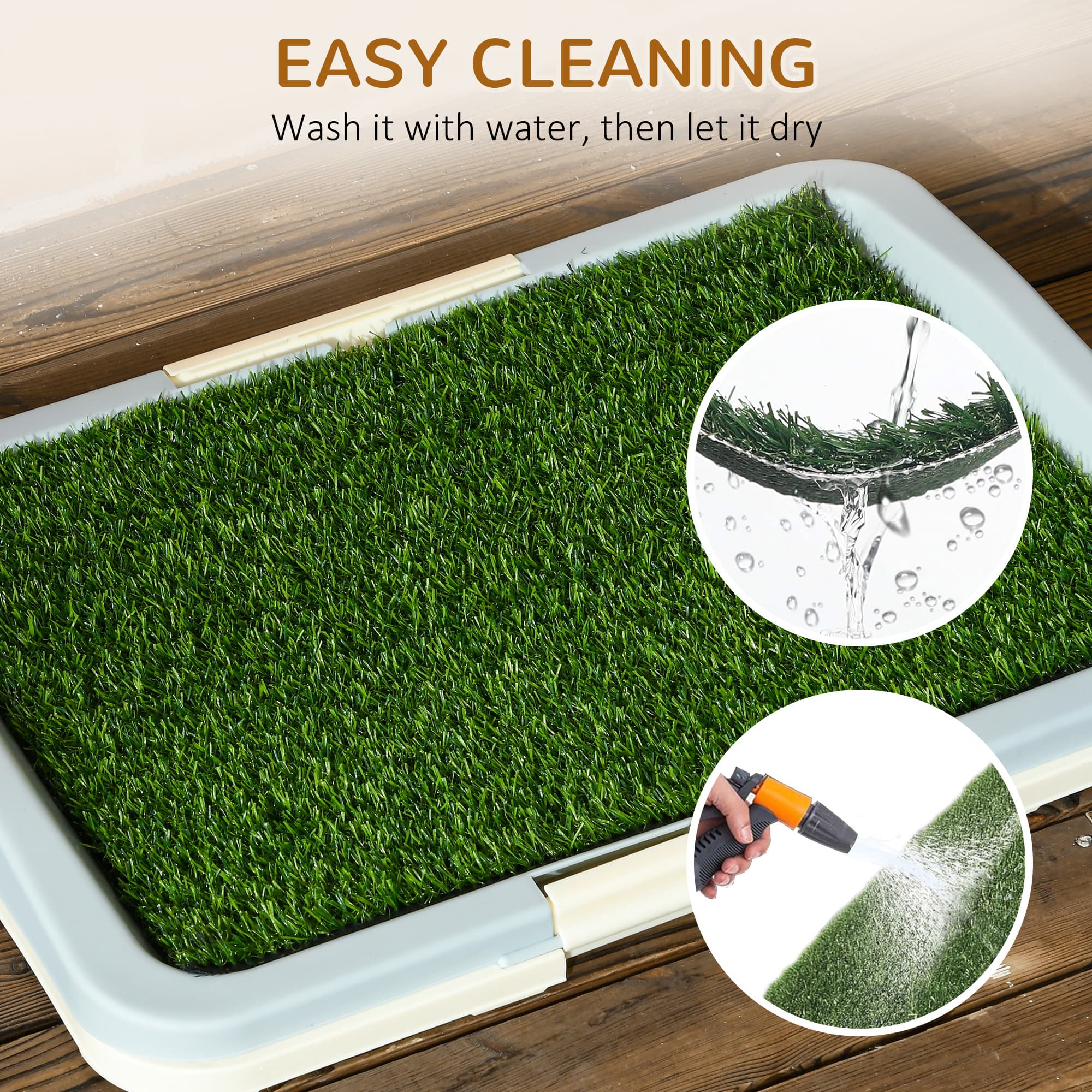 Puppy Training Mat, Indoor Portable Puppy Mat With Artificial Lawn, Grid, Panel, And Tray, Size-63 X 48.5 Centimeters