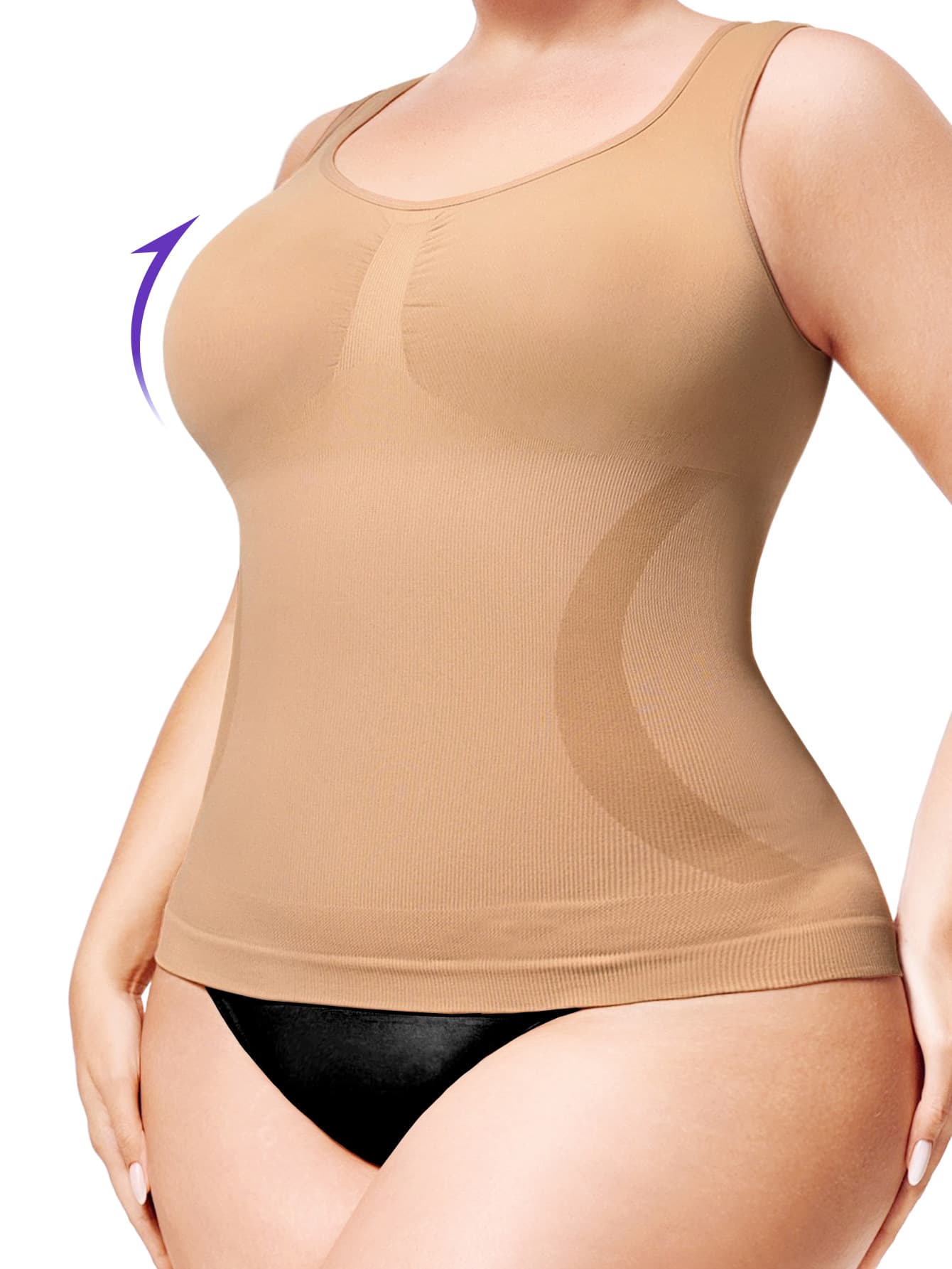 Foreign Trade Plus-Size Women's Shapewear Seamless Tummy Control Vest Shaping Tight-Fitting Sports Bra With Fishbone