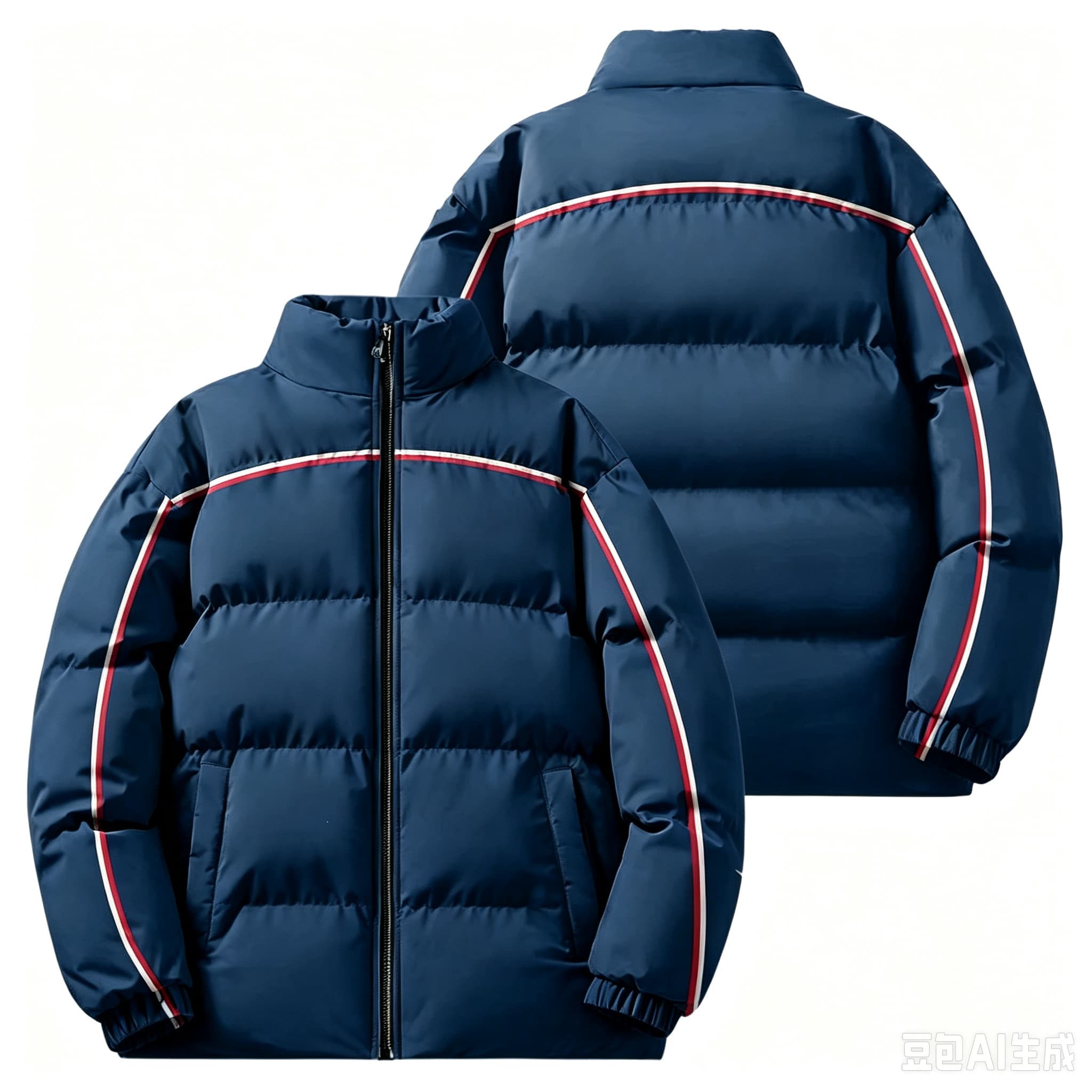 2026 Men Winter Stand Collar Puffer Jacket Color Block Striped Patchwork Cotton Padded Coat Loose Windproof Warm Racing Style Outerwear Male Casual Zipper Thick Winter Outfits
