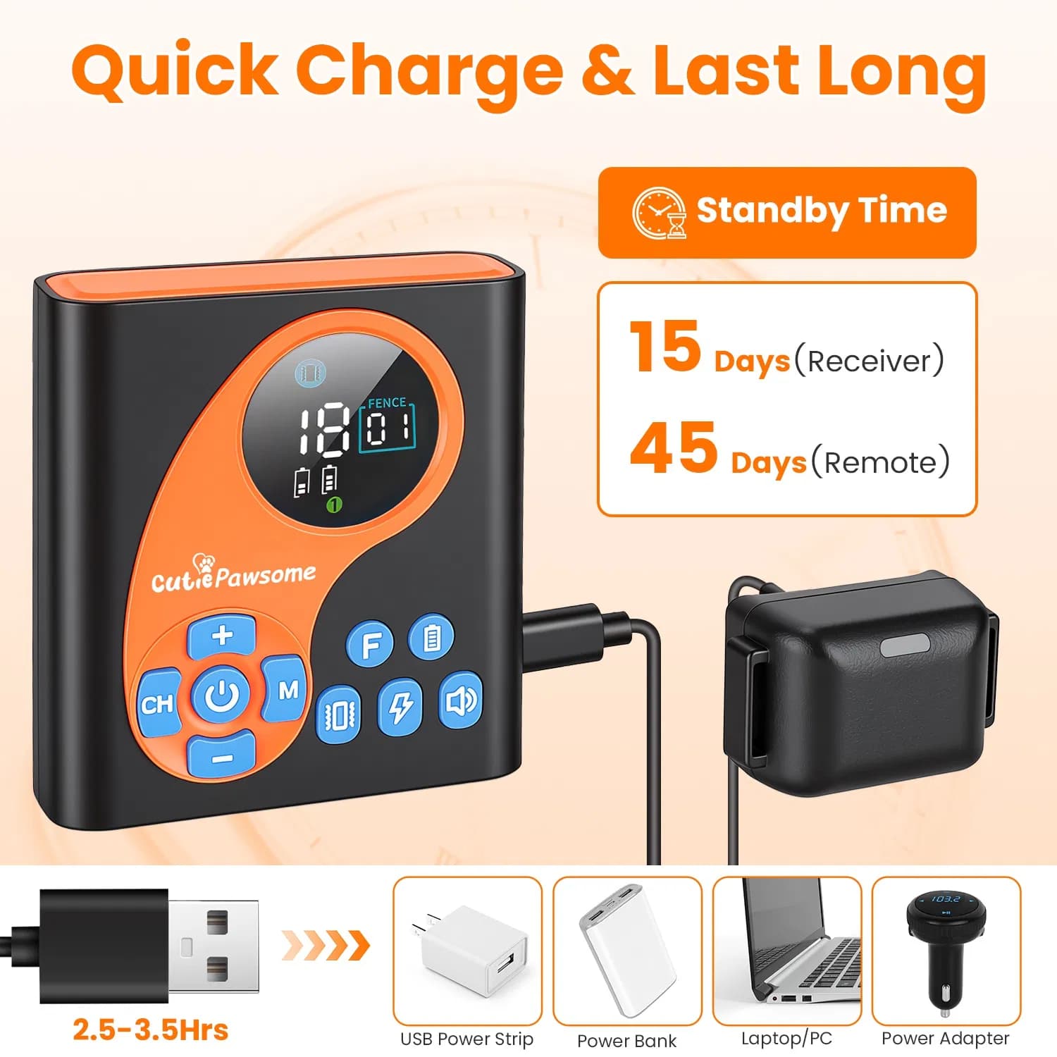 2 In 1 Wireless Dog Fence System with 1/2 Training Collars(Options) Invisible Dog Fence IP68 Waterproof with 722FT Adjustable Range Beep Vibration Static Shock