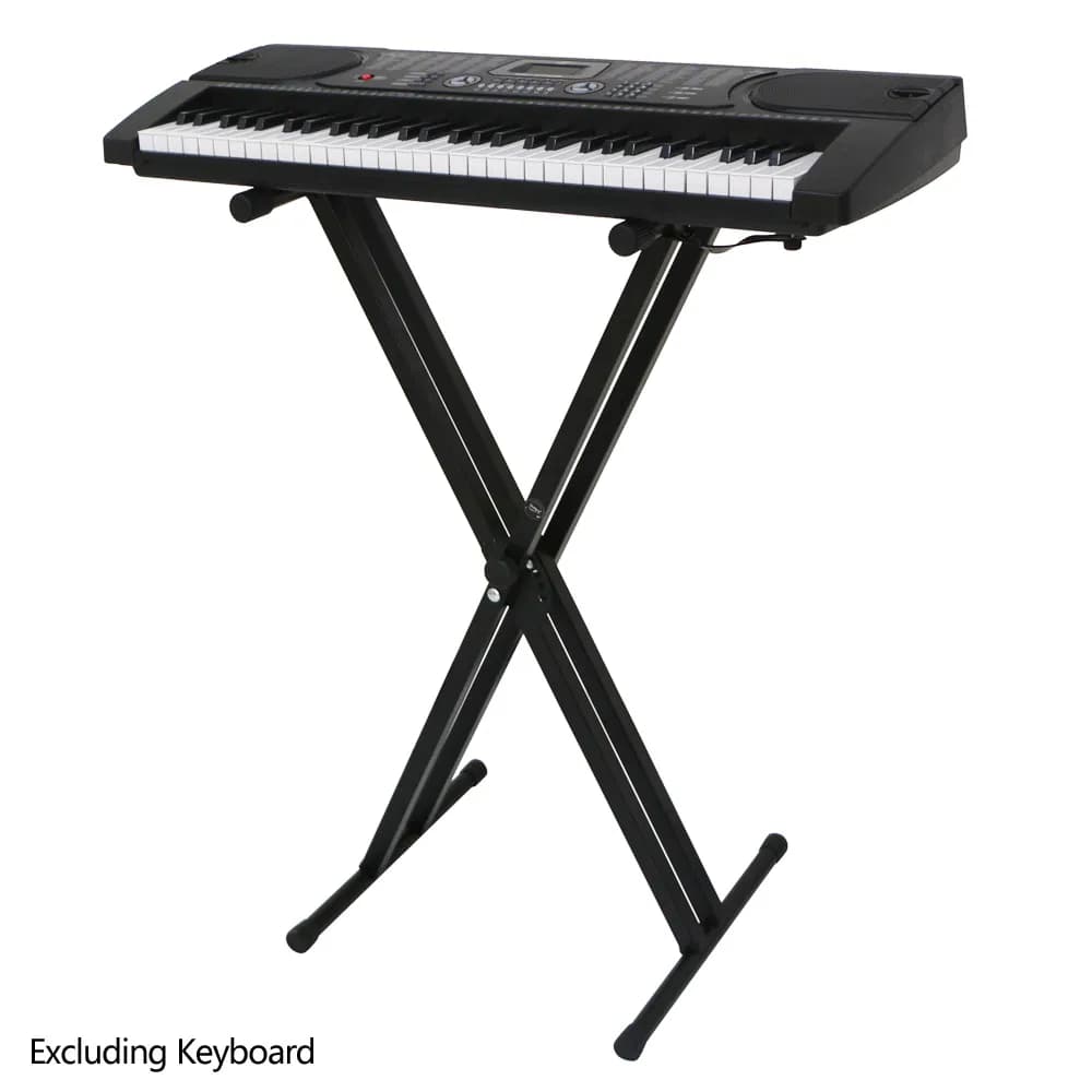 [Replace 57435105]Dual-tube X-Shape Keyboard Stand Black