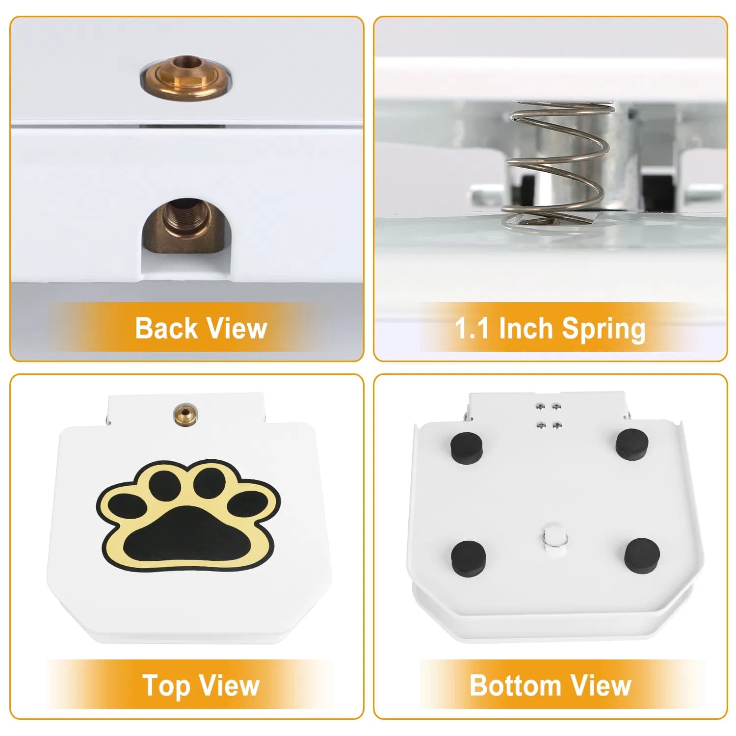 Step Activated Dog Water Dispenser, Outdoor Pet Drinking Fountain with 2-Way Water Splitter, Iron Build for Backyard Garden Use