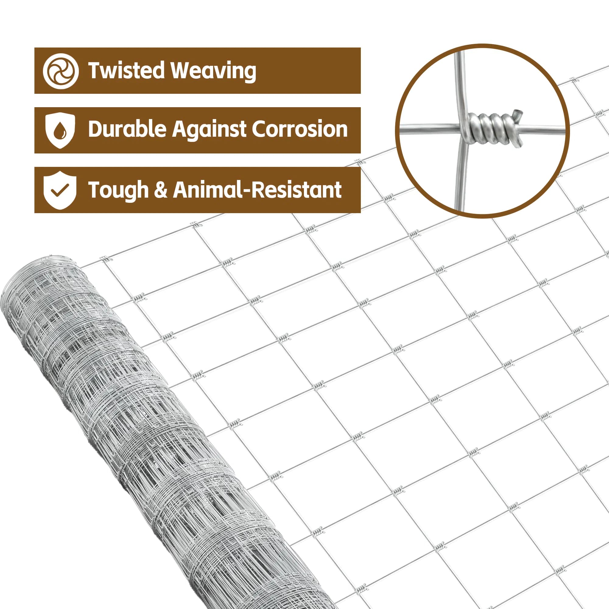 5x164 ft Advanced Weave Farm Enclosures Long-Lasting and Secure Galvanized Farm Fence