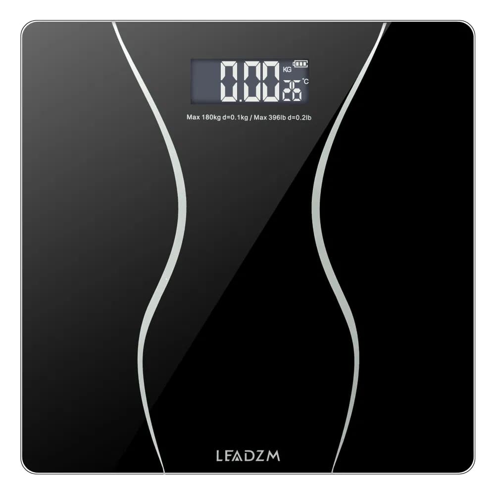 LEADZM 180Kg Slim Waist Pattern Personal Scale Black