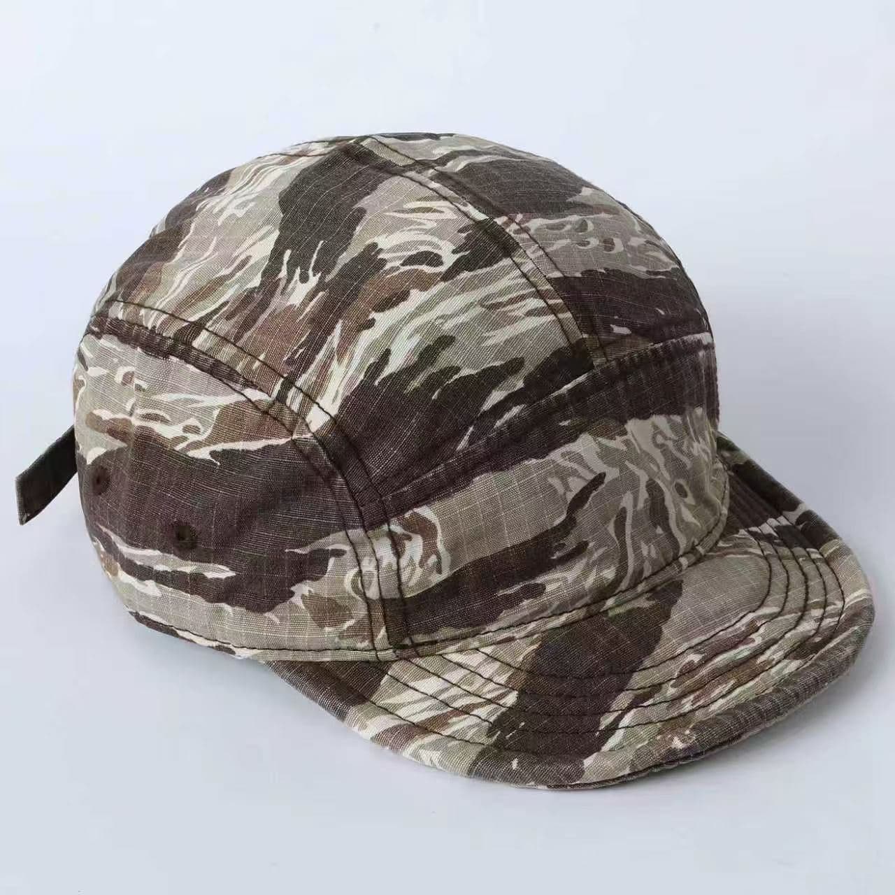 Retro Workwear-style Camouflage Short-brimmed Baseball Cap Suitable For Outdoor Hiking, Daily Commuting And Sun Protection