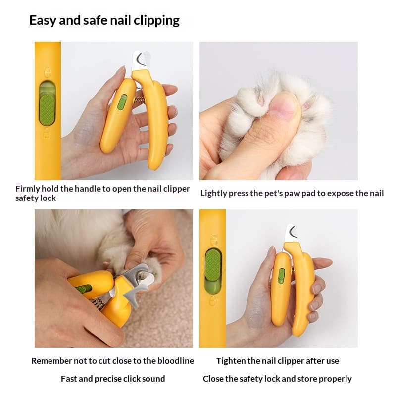 Pet Nail Clippers Cat Nail Clippers Dog Nail Clippers LED Blood Line Pet Nail Grinder Cross-border One-piece Delivery