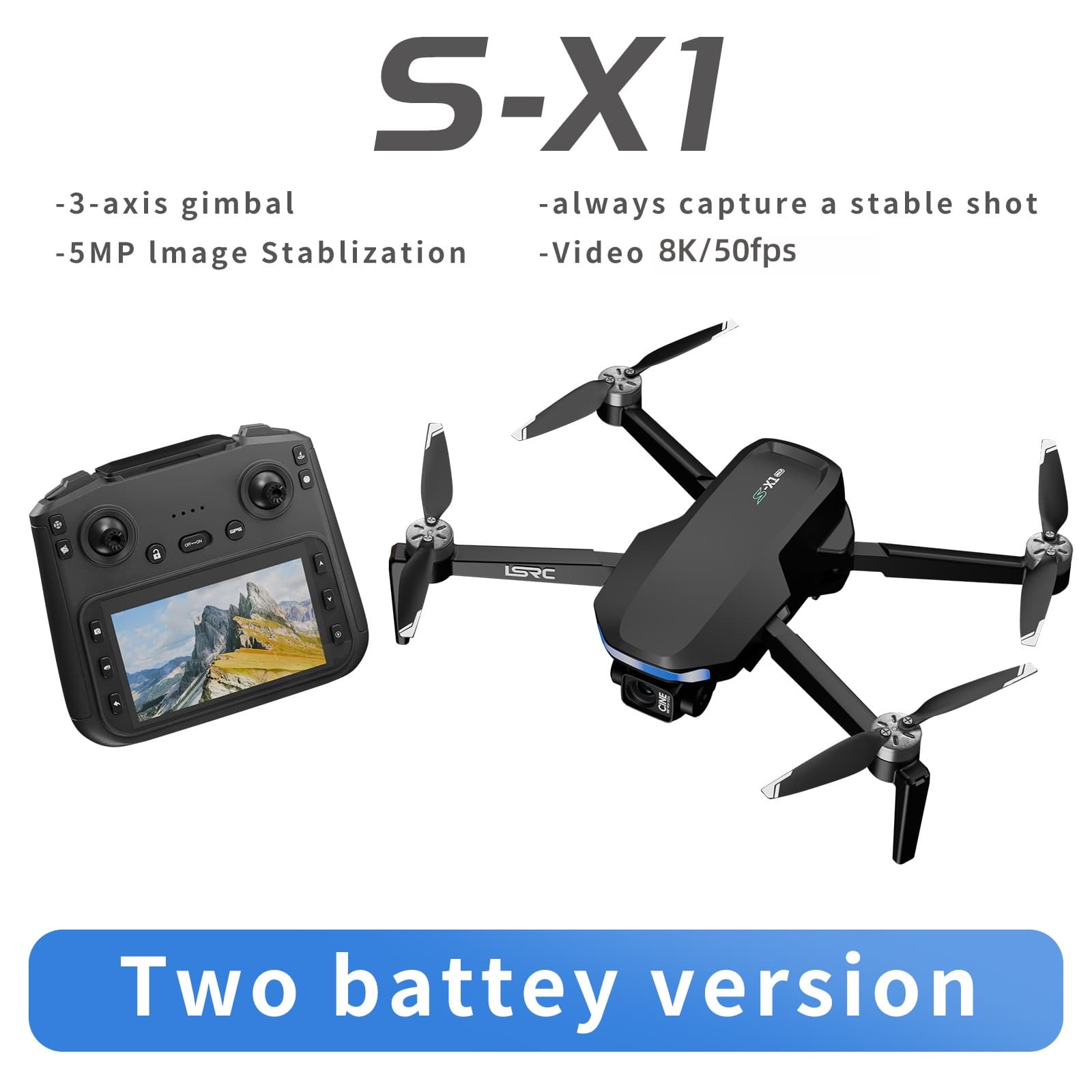 S-X1 - Black,white - GPS - Dual Battery