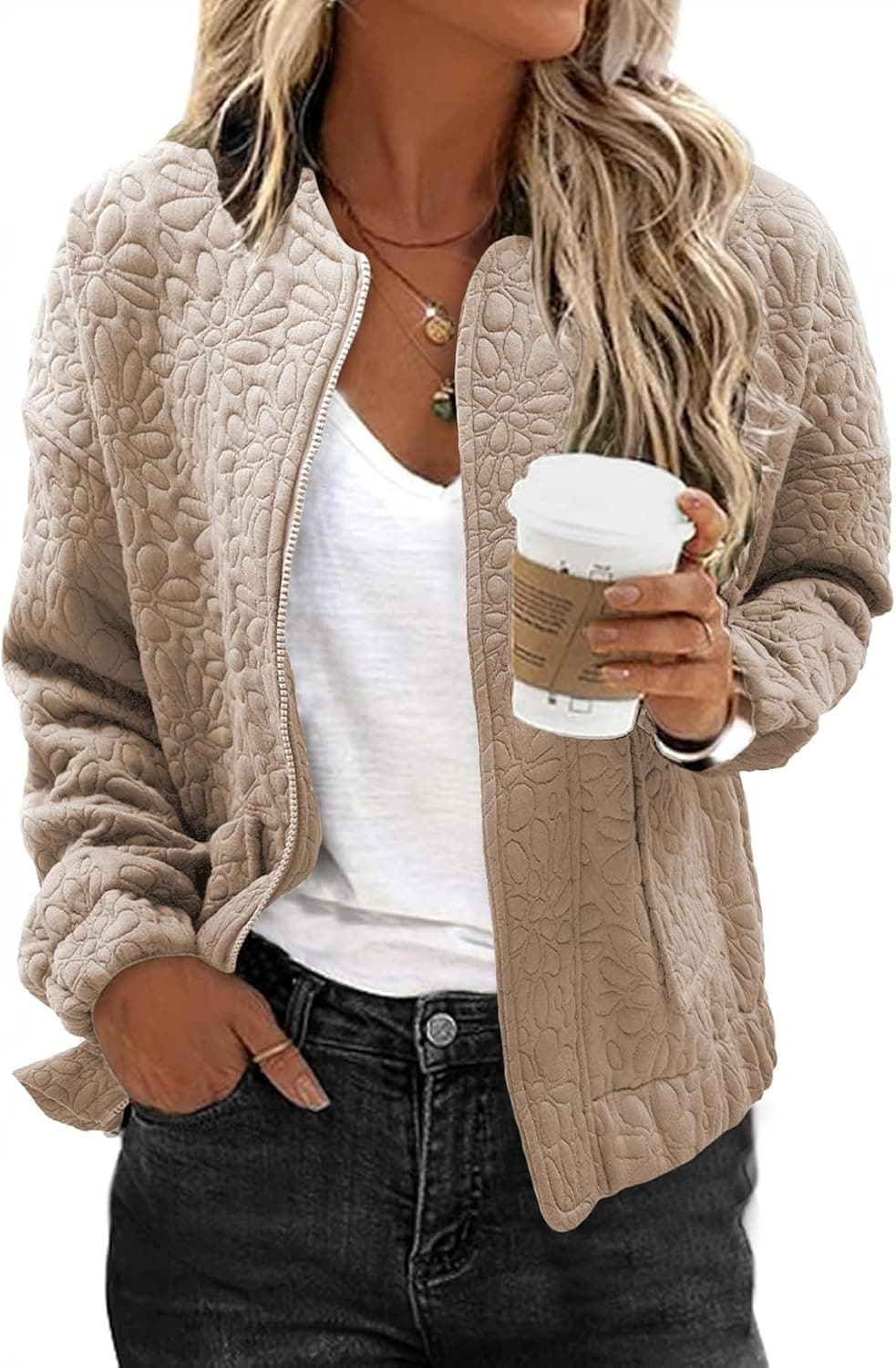 2026 Fall Winter New Arrival Hotselling Women's SolidTexturedCasualOpenFront Cardigan Coat