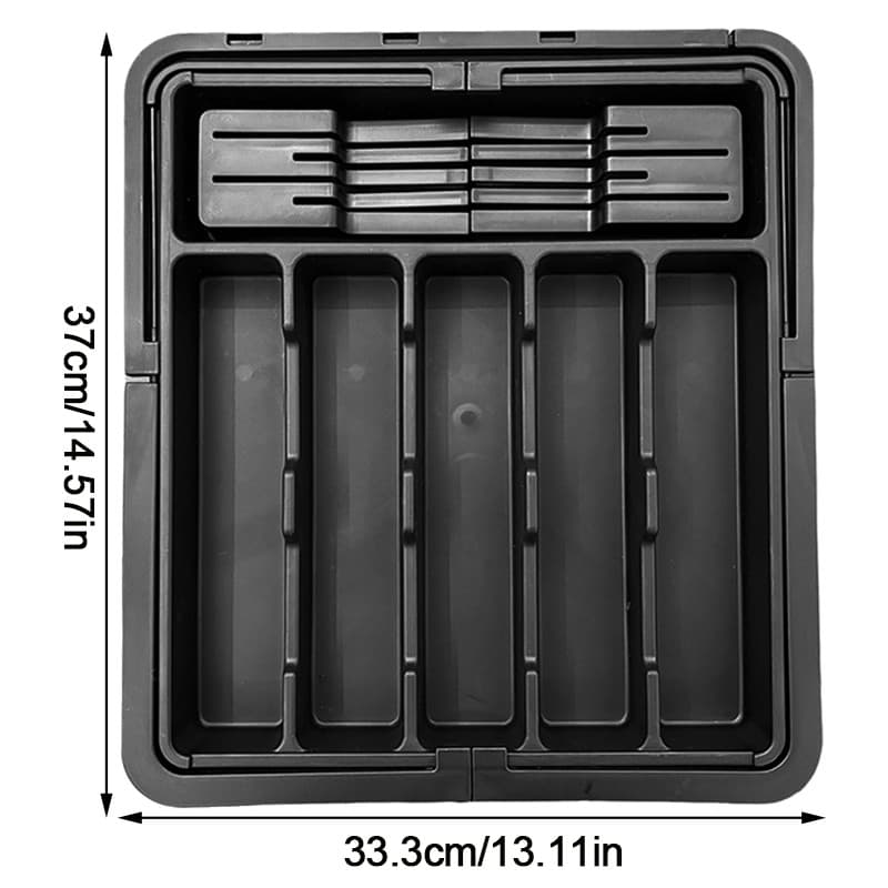 Adjustable Kitchen Drawer-Organizer Tray Cutlery Storage Box Utensil Divider 8 G