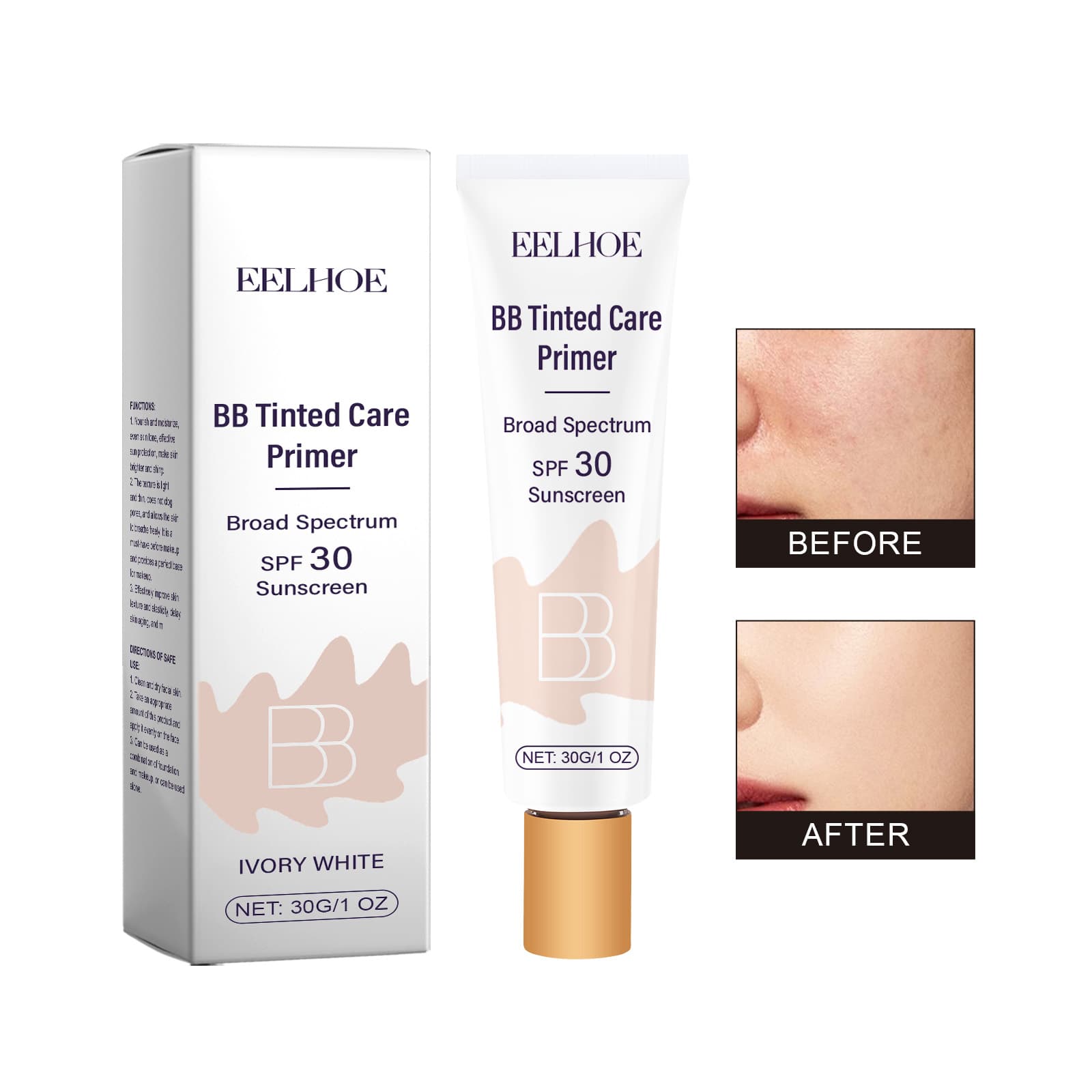 Sunscreen BB Cream  Ivory White 30g-box