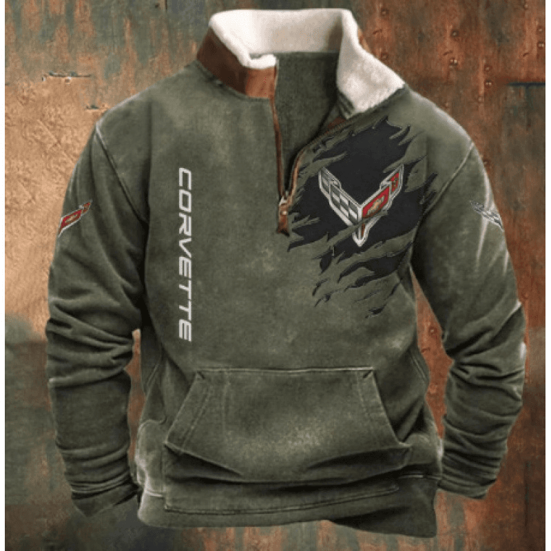 Cross Border European And American Hooded Sweatshirt Men's 3D Printed Men's Fur Collar Sweatshirt European And American Autumn And Winter Printed Fur Collar Sweatshirt