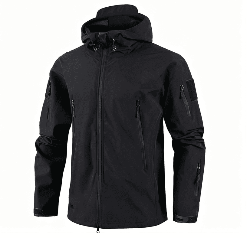 Cross-border Shark Skin Soft Shell Raincoat With Fleece Lining, Thick Winter Warm Coat, Men's Mountaineering Jacket
