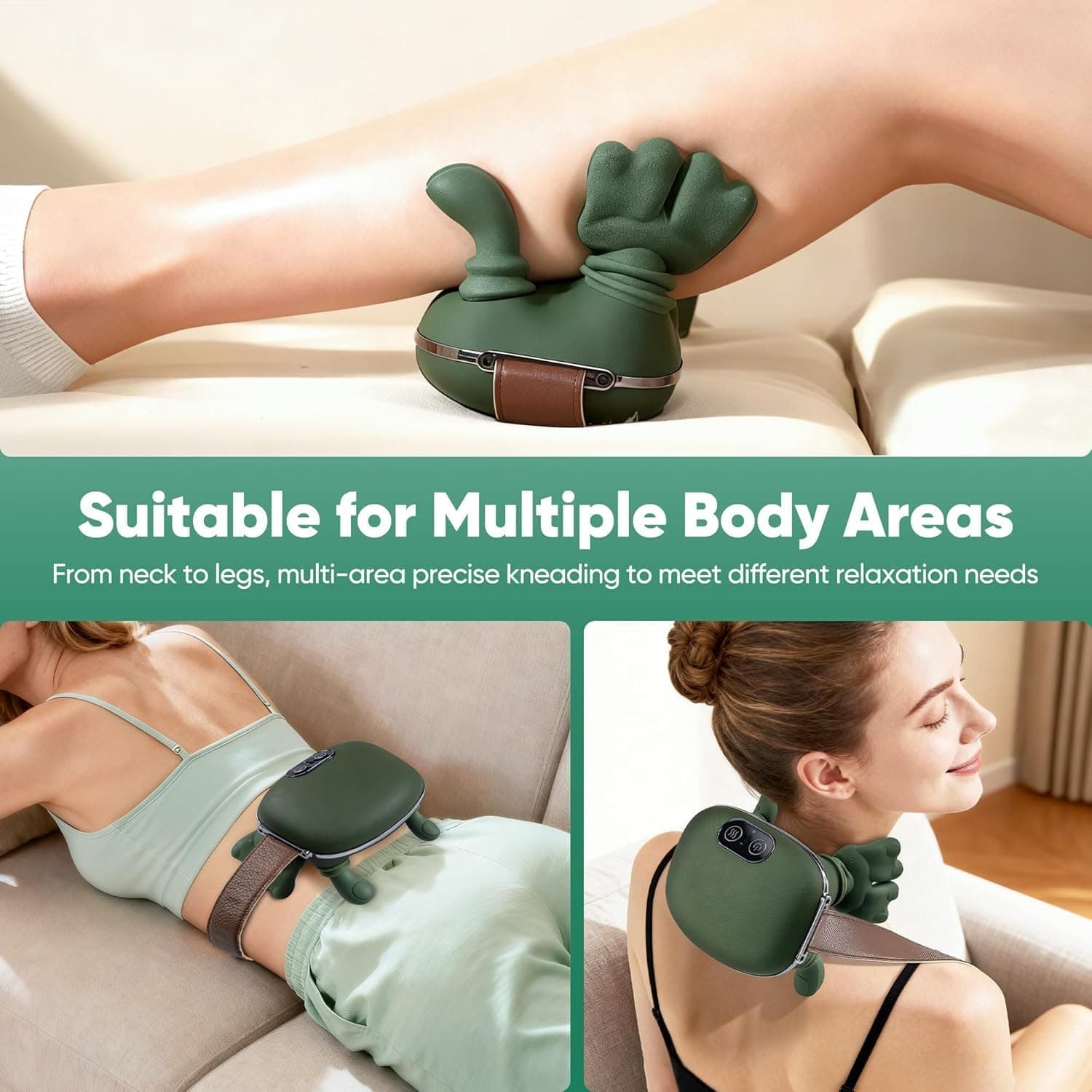 Bionic Heated Massager, Shoulder And Neck Massager With Fingers, Electric Deep Tissue 4D Kneading Massage, Simulates A Real Palm Massage For For Pain Relief And Muscle Relax