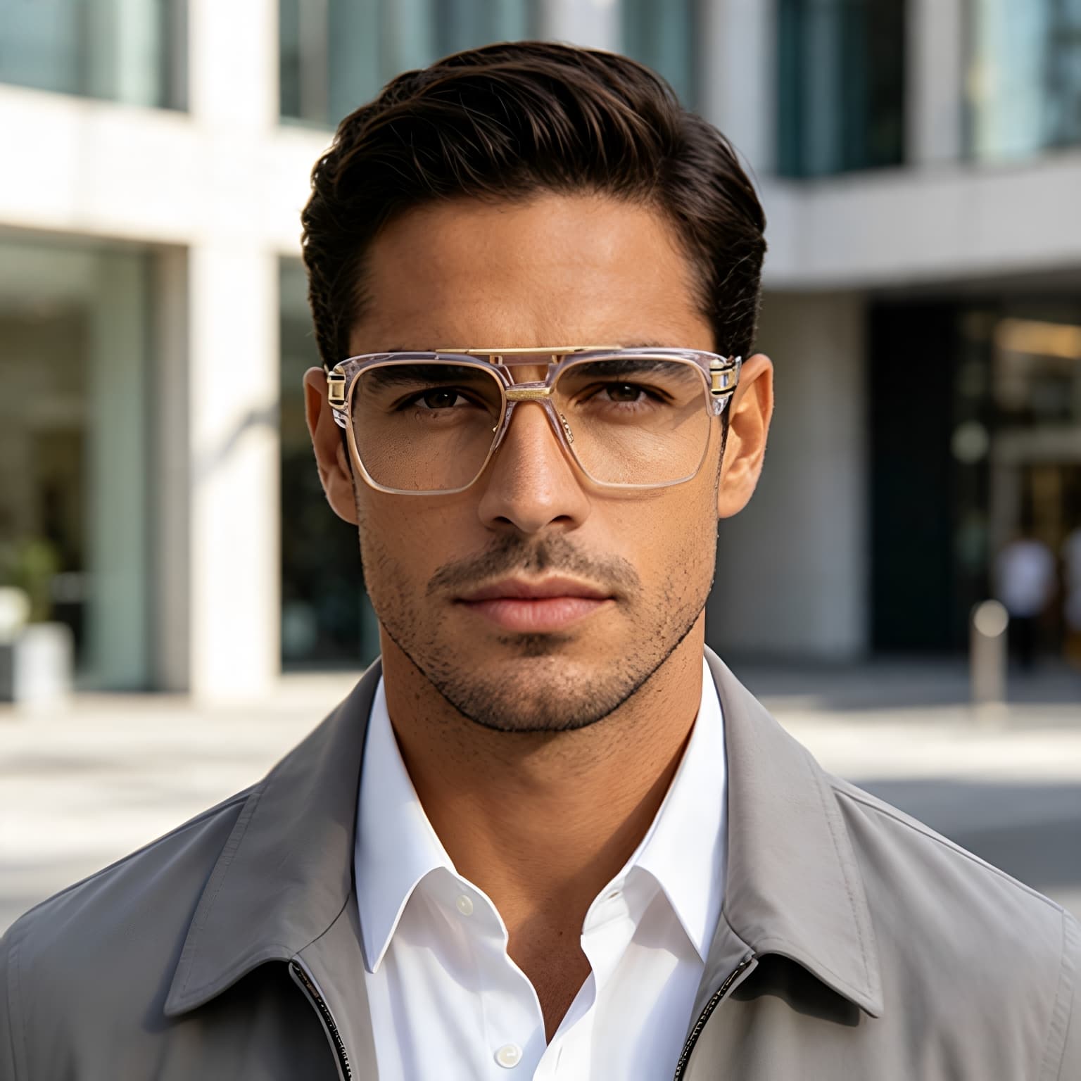 Men's Glasses For Driving, European And American Large-Frame Sunglasses For Men, High-End Retro Trendy Sun Protection And Sunshade Full-Frame Sunglasses