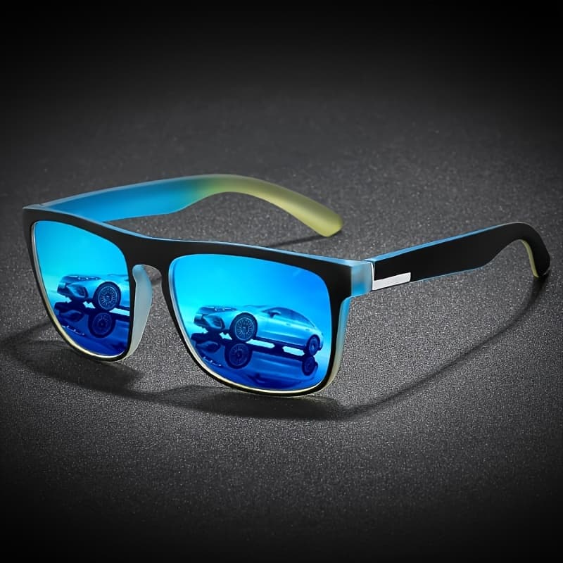 Fashionable Outdoor Eyewear, Mirrored Lens, Unique Gradient Frame Suitable For Holiday Trips, Daily Use And Various Fashion Matching Scenarios