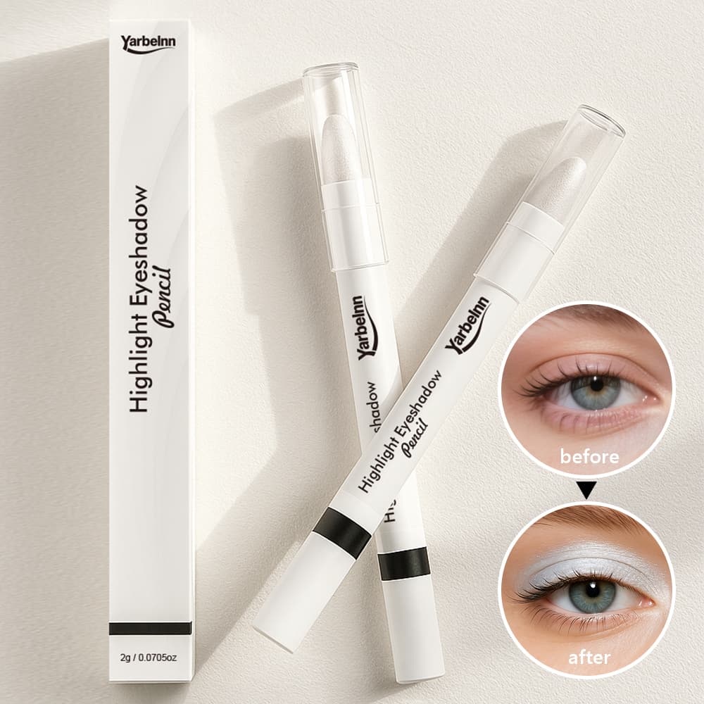 Shimmer Brightening Eye Highlighter Stick, Long Lasting Glitter Eyelid Lying Silkworm Makeup Pen, 2g