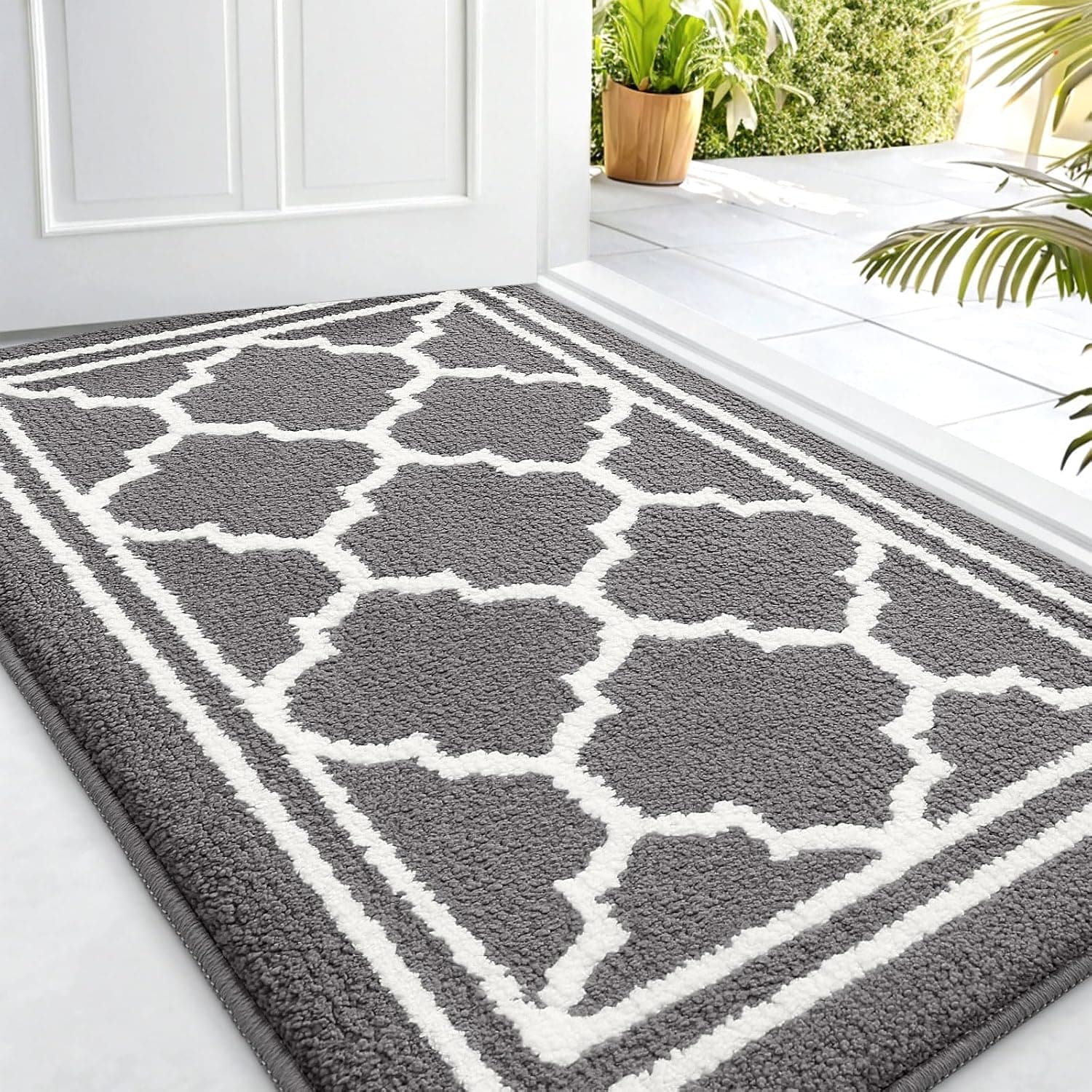 Indoor Door Mat, Dirt-Resistant & Absorbent Doormat, Anti-Slip Low Profile Floor Mat For Entryway, Front & Back Door, 32x20