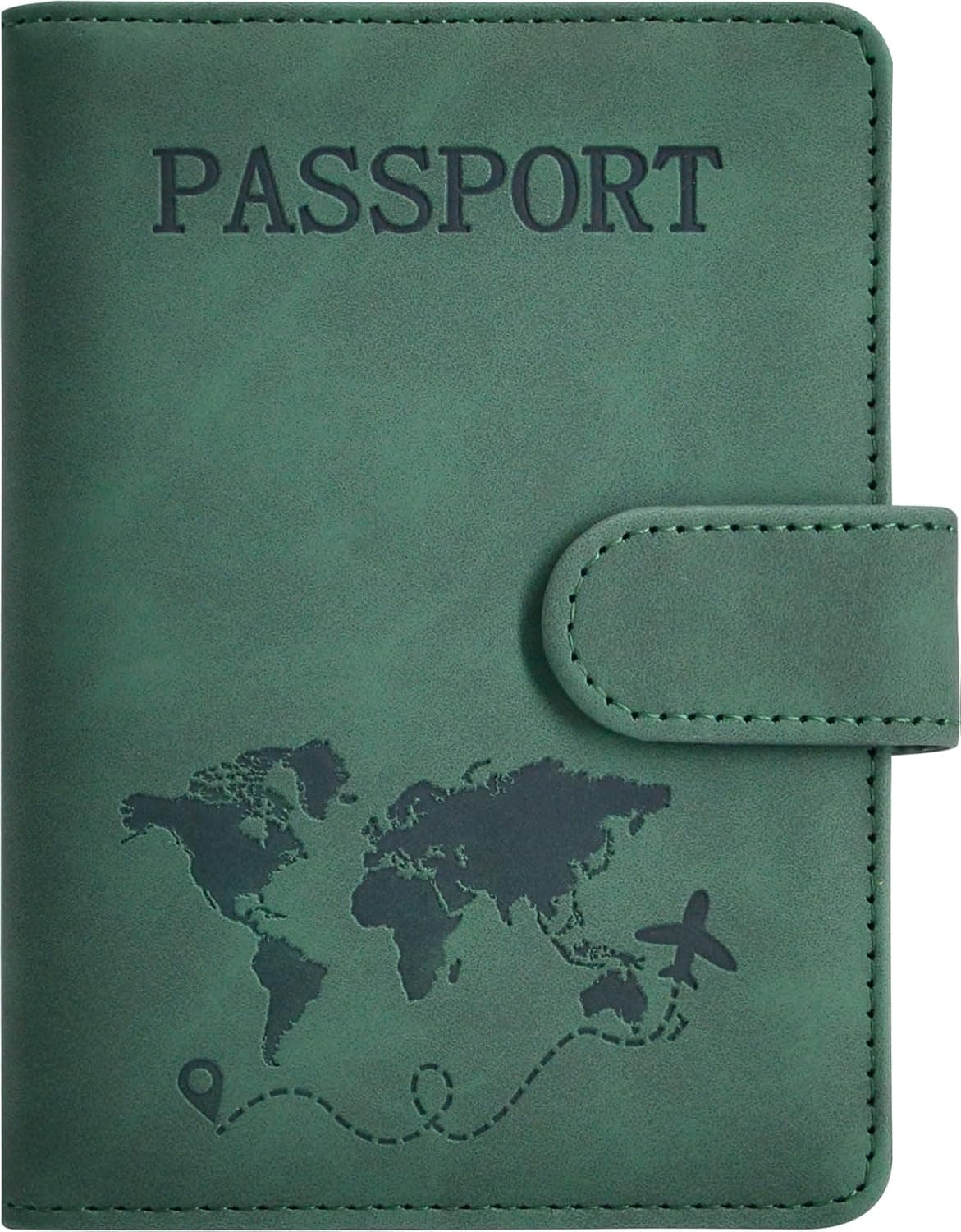 Leather Passport Holder, RFID Blocking Travel Wallet With Card Slots For Passport, ID Cards, Credit Cards And Travel Essentials