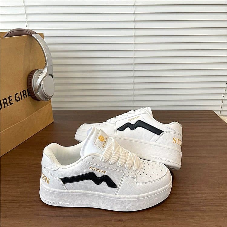 Fashionable, Trendy, Comfortable, Casual, Thick Soled, Versatile, Classic White Shoes For Women, Instagram Street Photography, American Retro Skateboarding Shoes, Summer