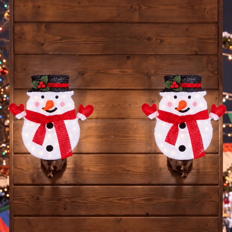 2 Pack Christmas Snowman Porch Light Covers 12 INCH Holiday Decorations