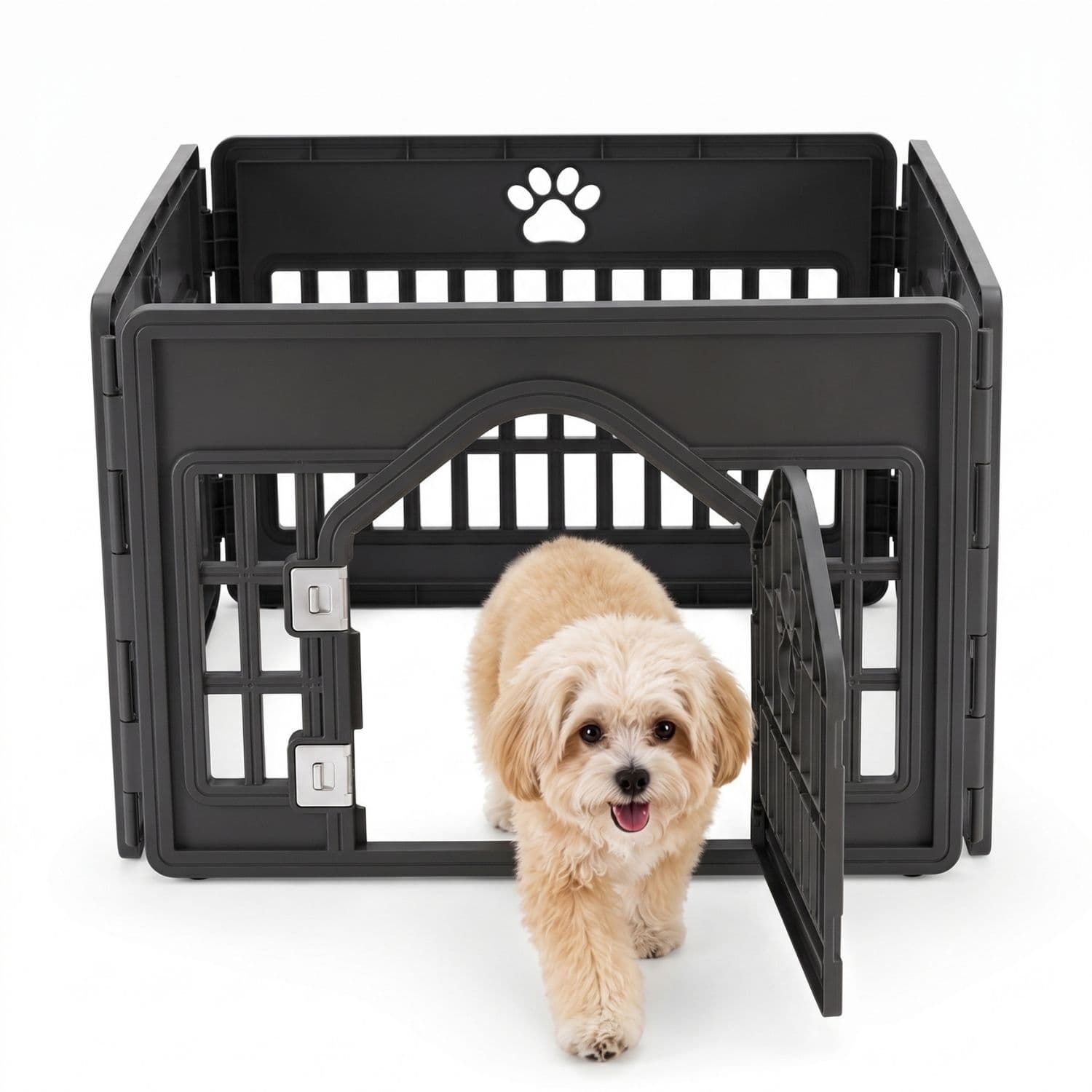 Plastic Dog With Movable Enclosure, Suitable For Small And Medium-sized Dogs, Cats And Rabbits.