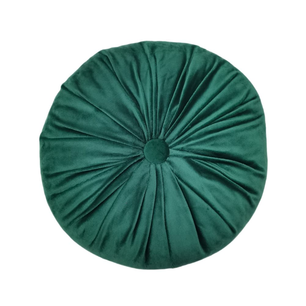 Wheel Shaped Pleated Round Throw Pillow Hand Gathered Circular Floor Cushion, Solid Color Decorative Pouf For Sofa Bedroom Homestay, 5 Colors Optional