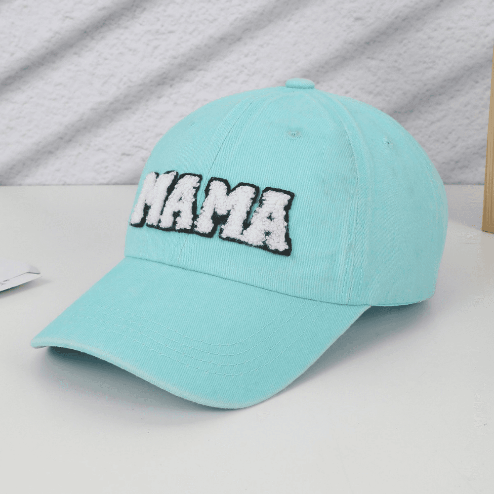Monochrome Three-dimensional Letter Embroidery Adjustable Washable Distressed Vintage Casual Peaked Cap Baseball Cap Suitable For Outdoor Shopping And Sports Activities